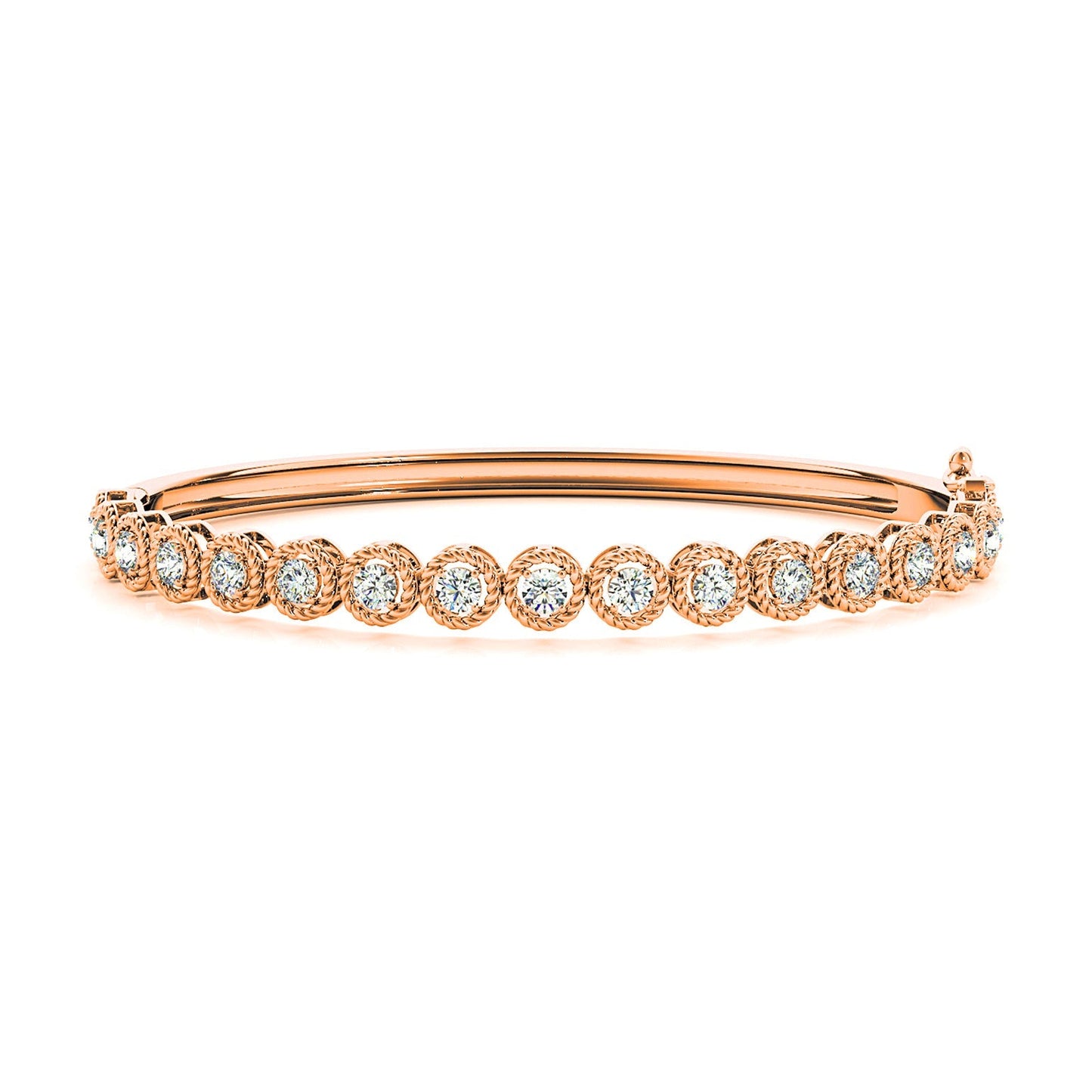 halo 1.75 ctw diamond bangle bracelet for women