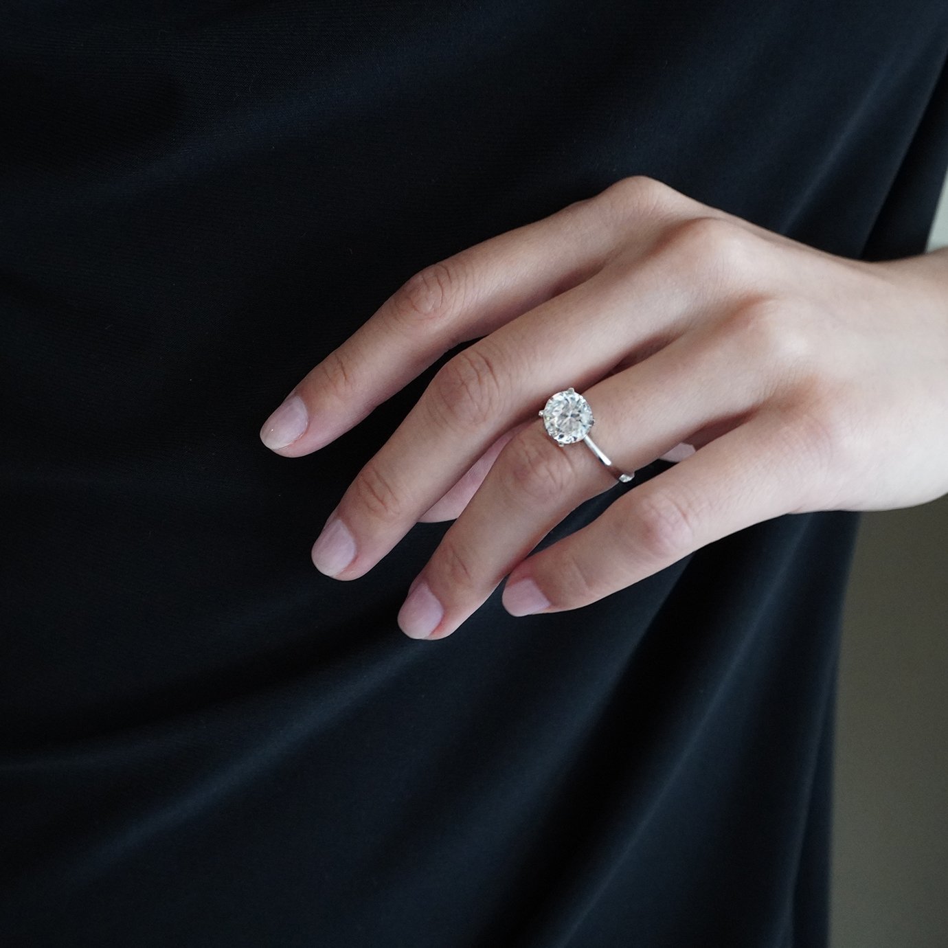 1.50 ct round solitaire cvd f/vs2 diamond engagement ring