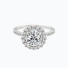 1.0 CT Round Halo CVD F/VS2 Diamond Engagement Ring