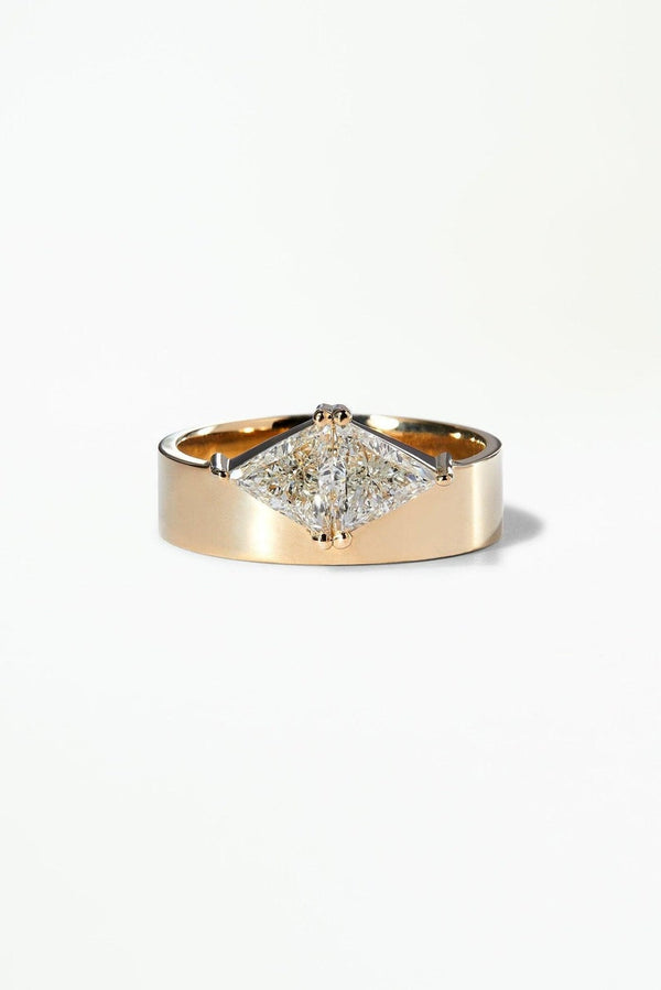 1.0CT-3.0CT Toi et Moi Trillion Moissanite Cigar Band Engagement Ring