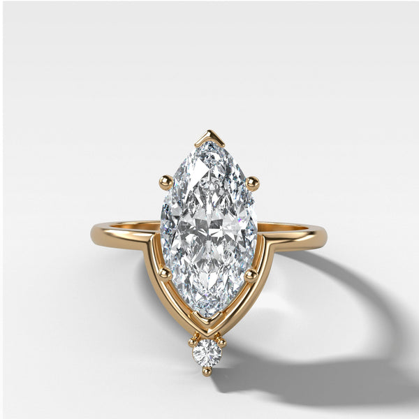 Taurus Engagement Ring with a Marquise Cut Diamond