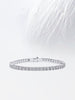 Round Cut Moissanite Diamond Tennis Bracelet in White Gold for Women