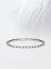 Emerald Cut Moissanite Diamond Tennis Bracelet in 14K White Gold