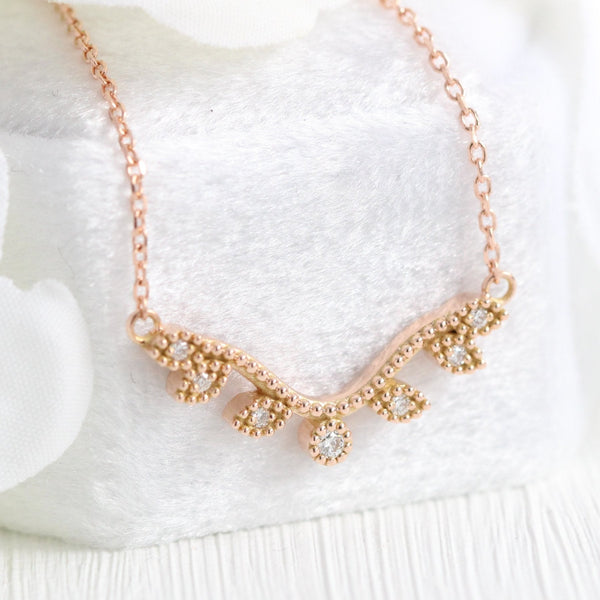 Pearl Beads Diamond Necklace For Women