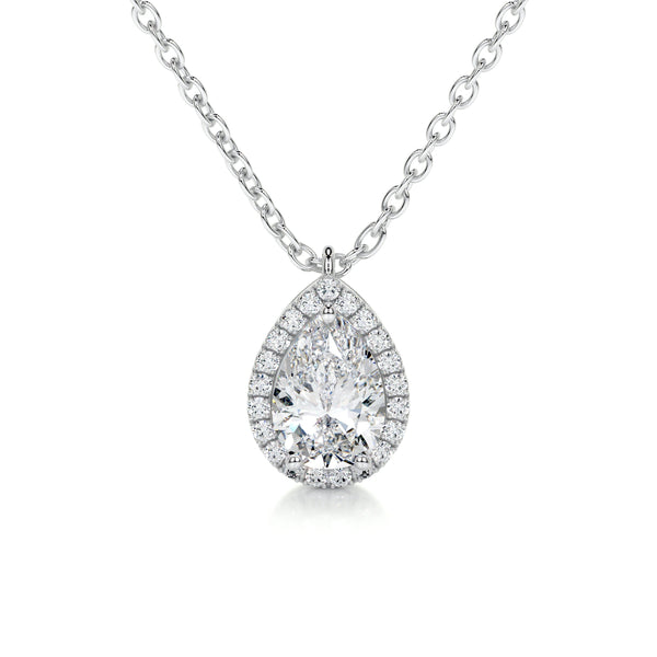 Nancy Lab Grown Diamond Pendant -14K White Gold