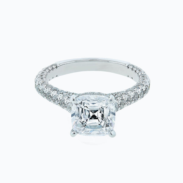 2.0 CT Cushion Hidden Halo CVD F/VS2 Diamond Engagement Ring