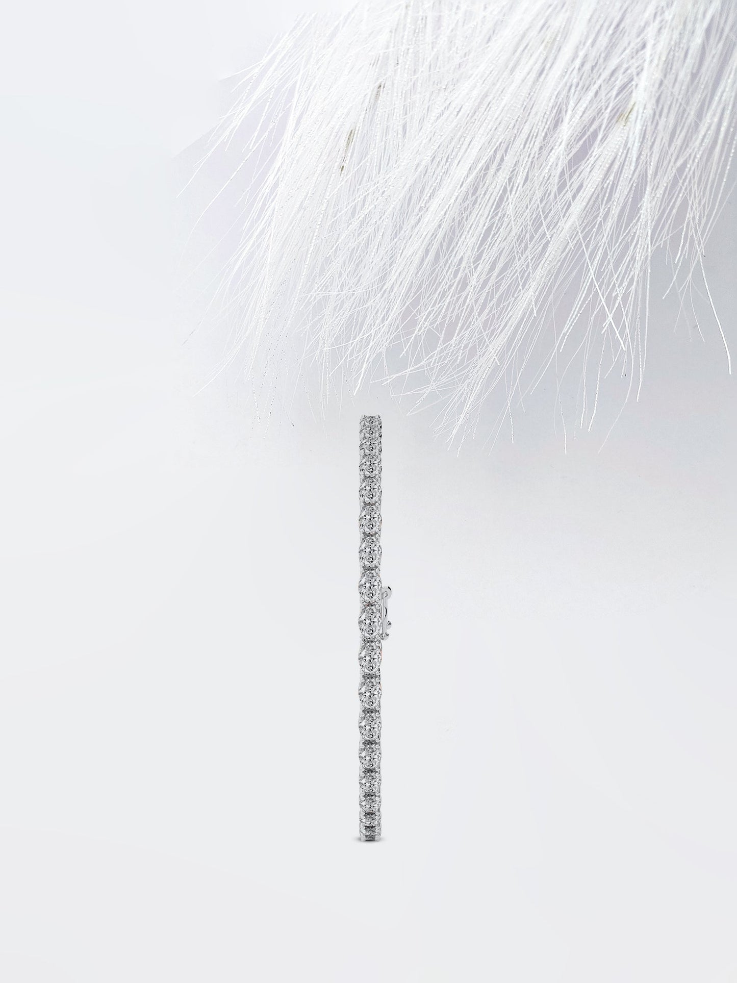 18k gold oval cut moissanite diamond tennis bracelet for women