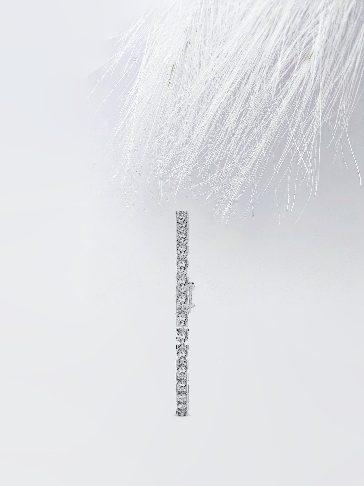 pear cut moissanite diamond tennis bracelet in 18k solid gold