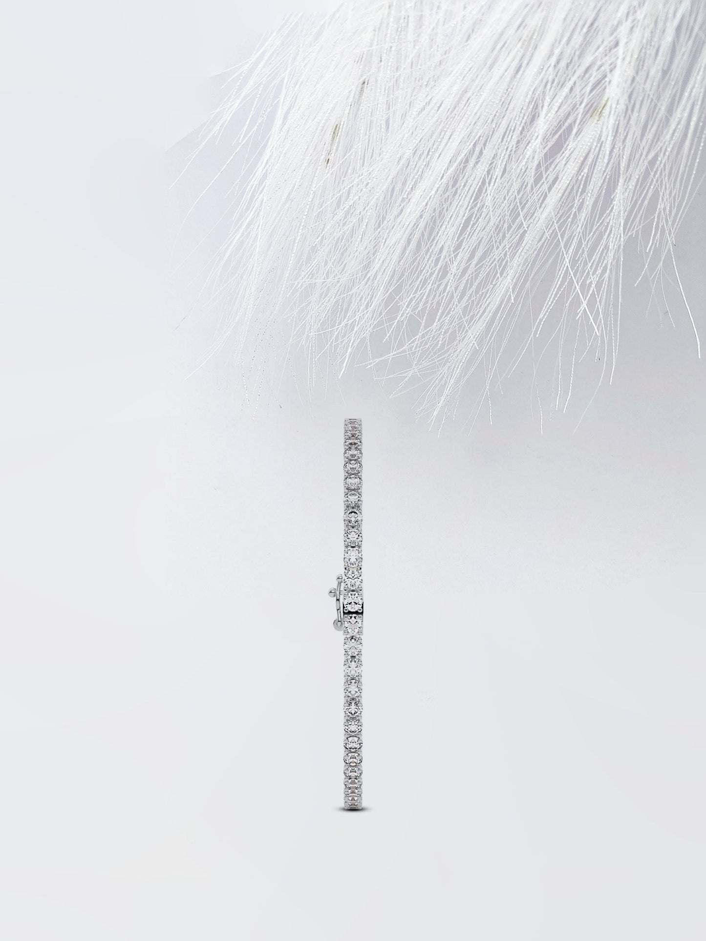 14k gold round cut moissanite diamond tennis bracelet