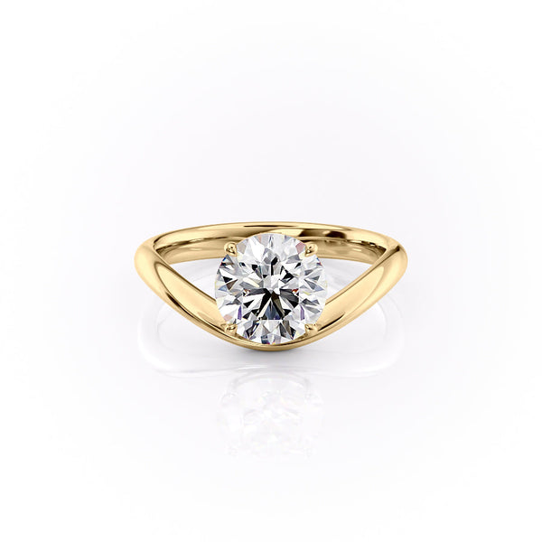 1.50CT-2.50CT Round Cut Moissanite Diamond Unique Engagement Ring