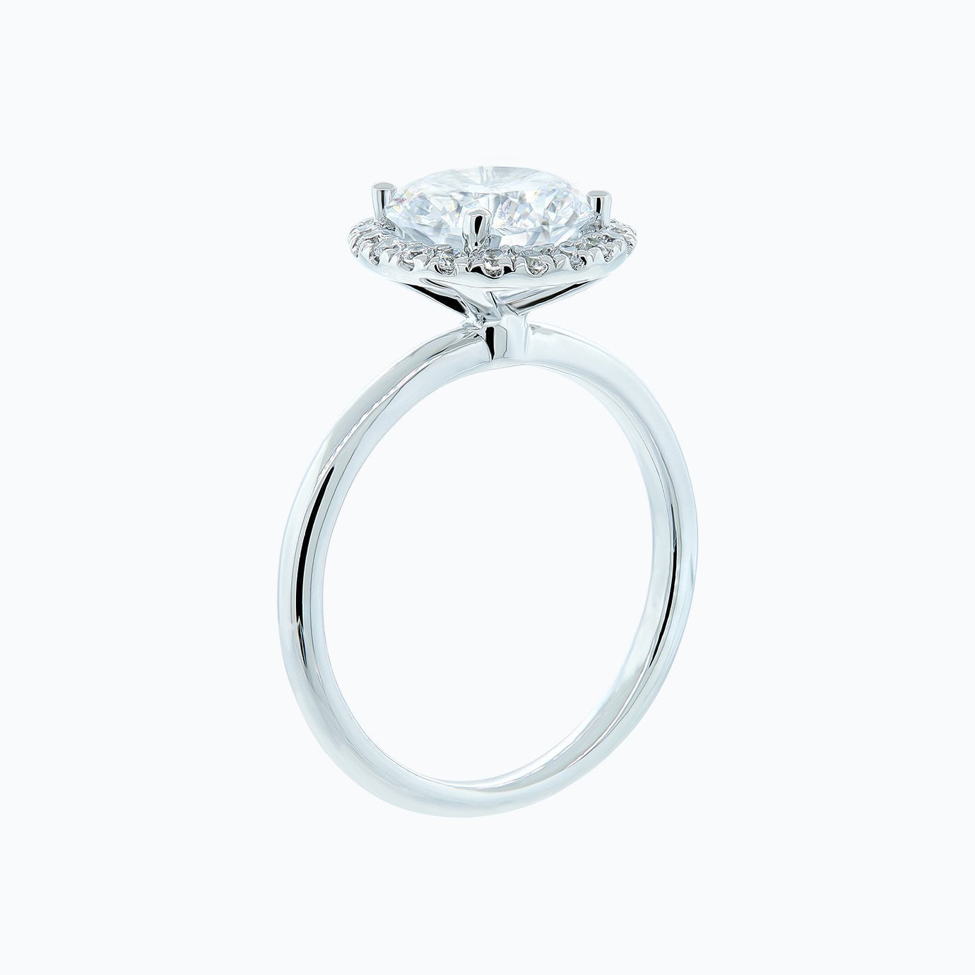 2.0 ct round halo cvd f/vs2 diamond engagement ring