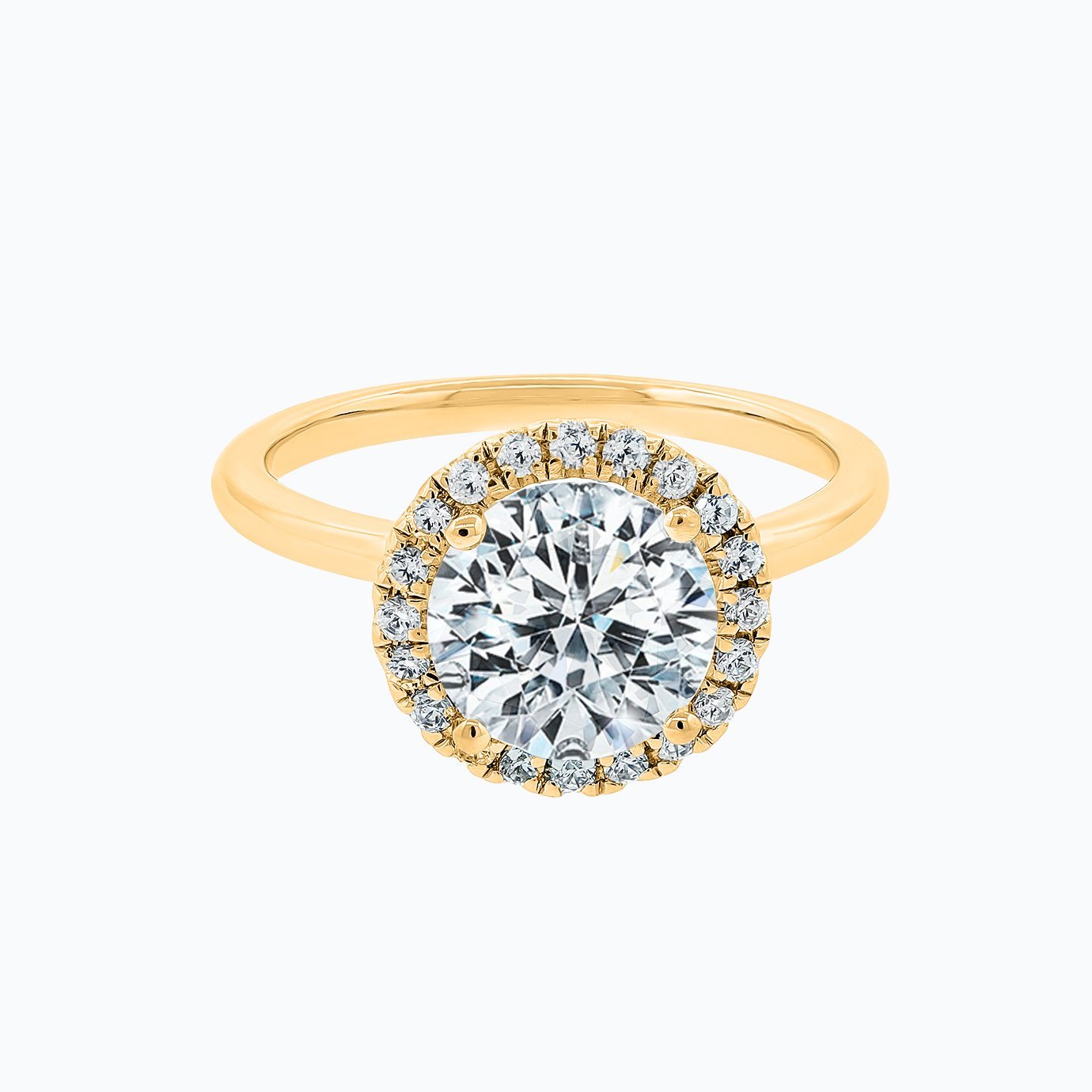 2.0 ct round halo cvd f/vs2 diamond engagement ring