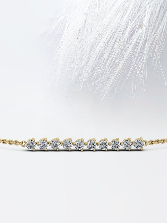 Round Cut Moissanite Diamond Several Bracelet for Women