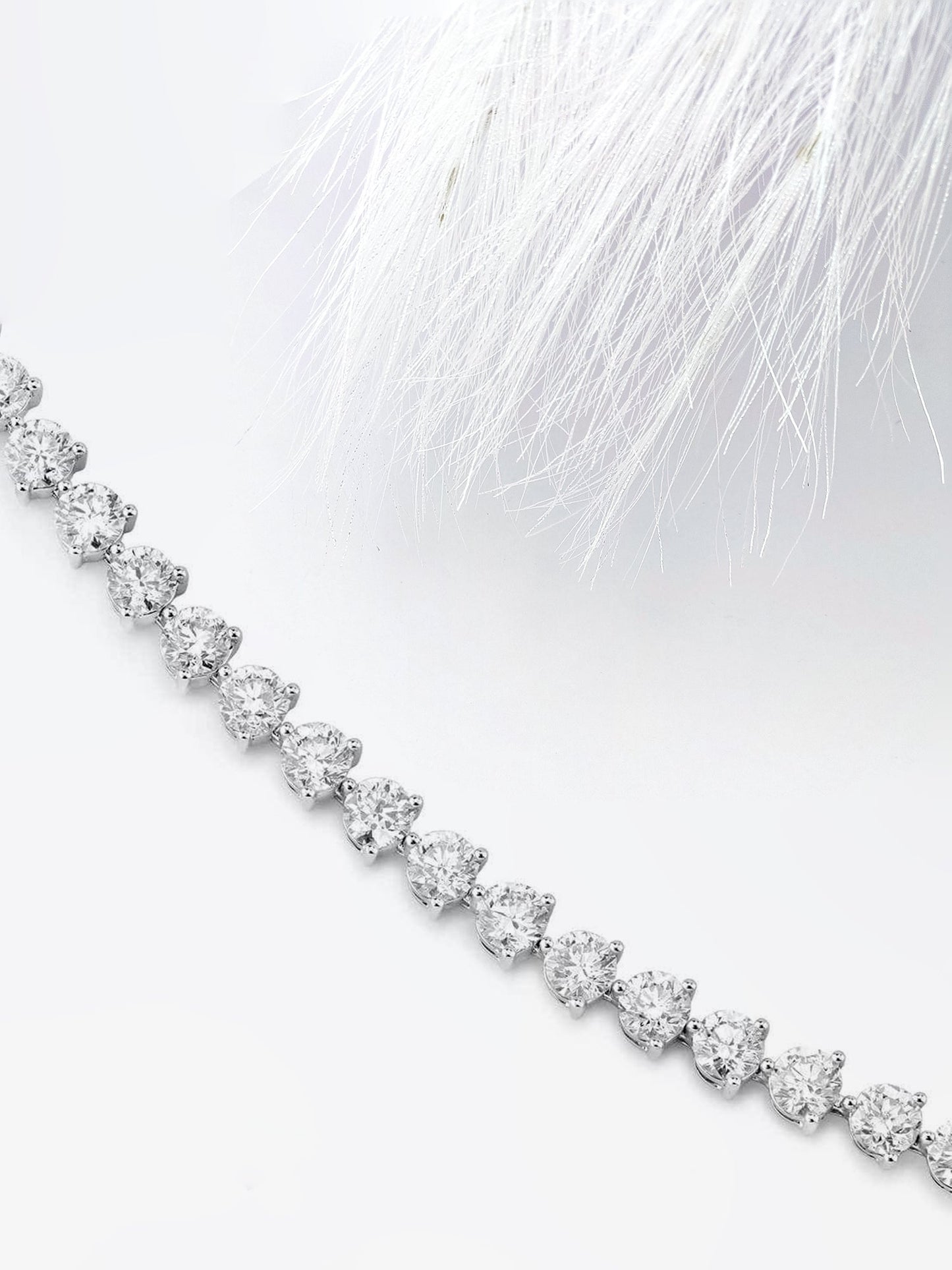 round moissanite diamond tennis bracelet for women in white gold