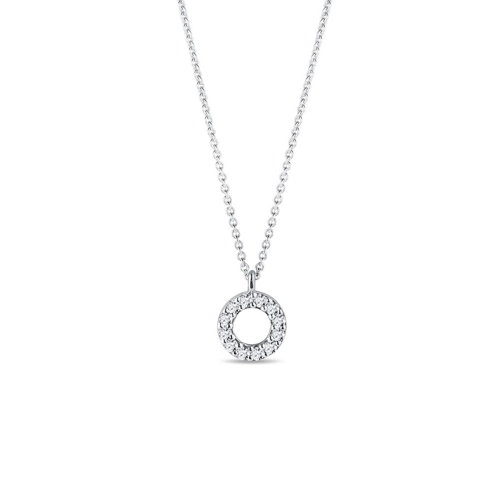 0.10 tcw round moissanite diamond circle pendent necklace