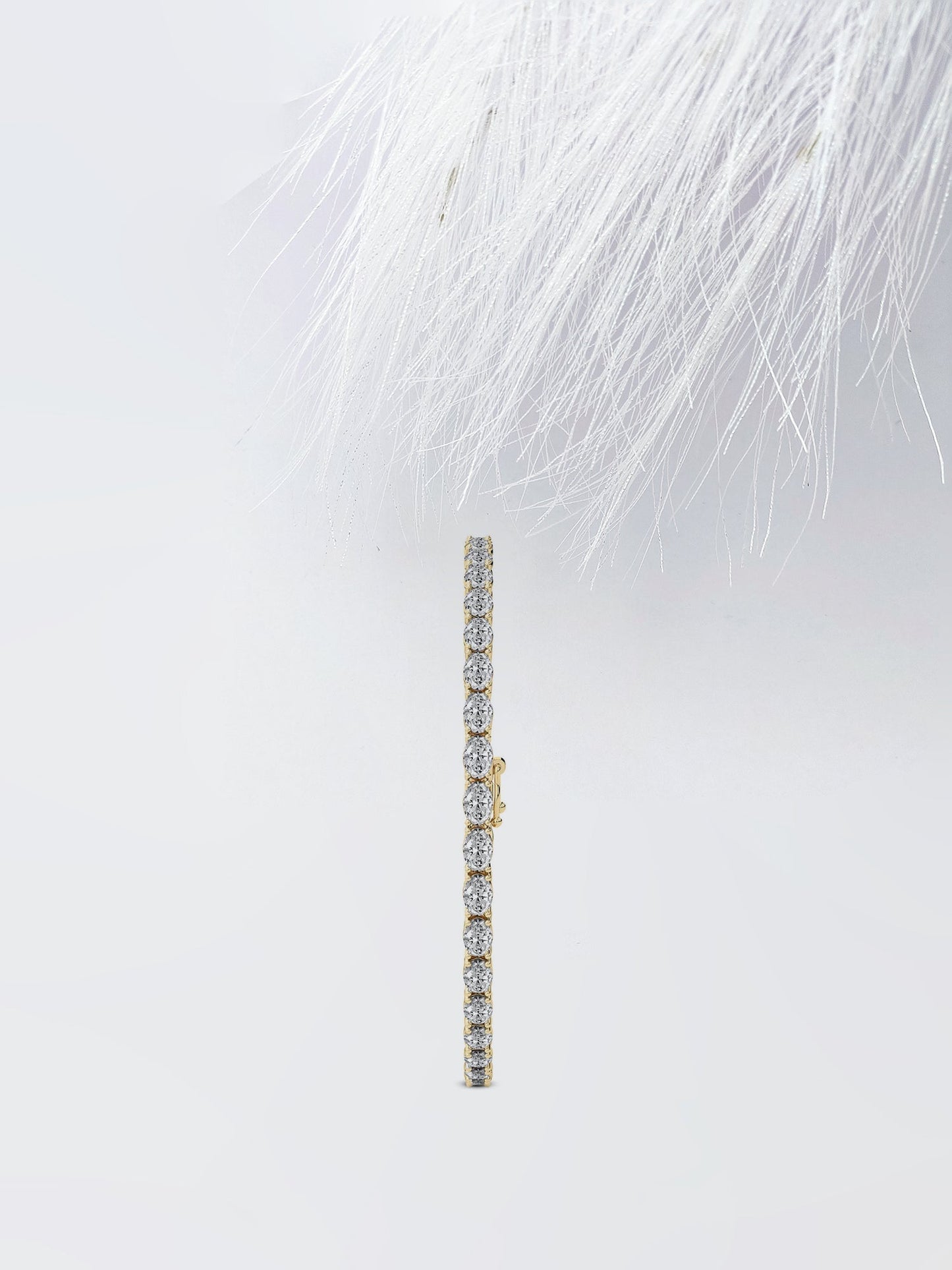 18k gold oval cut moissanite diamond tennis bracelet for women