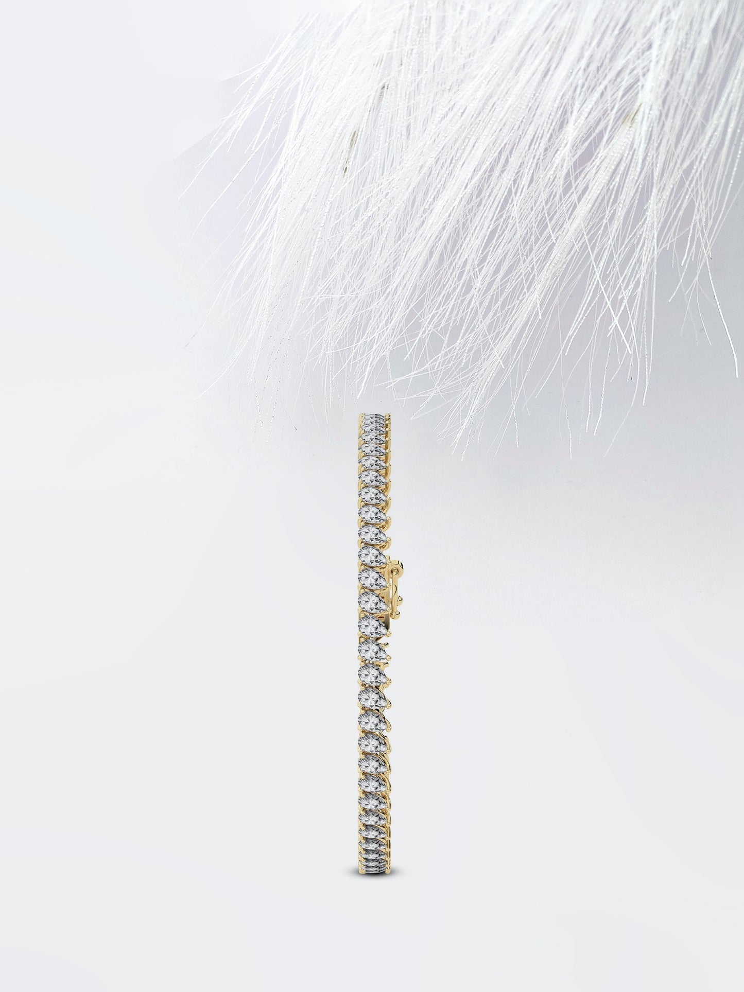 pear moissanite diamond tennis bracelet 14k solid rose gold