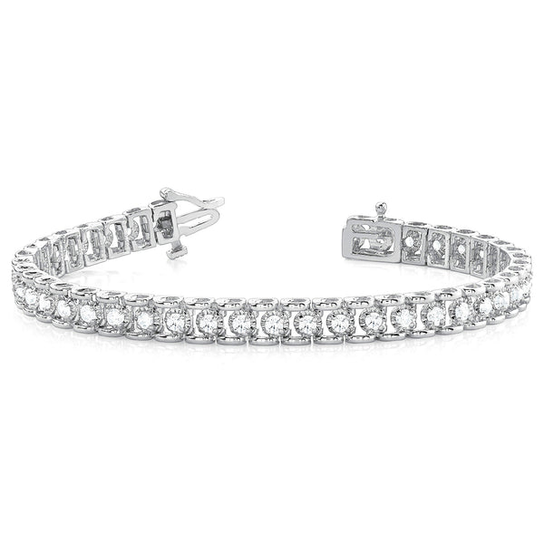 2.0 ctw Round Diamond Tennis Bracelet Four Prong Set for Women