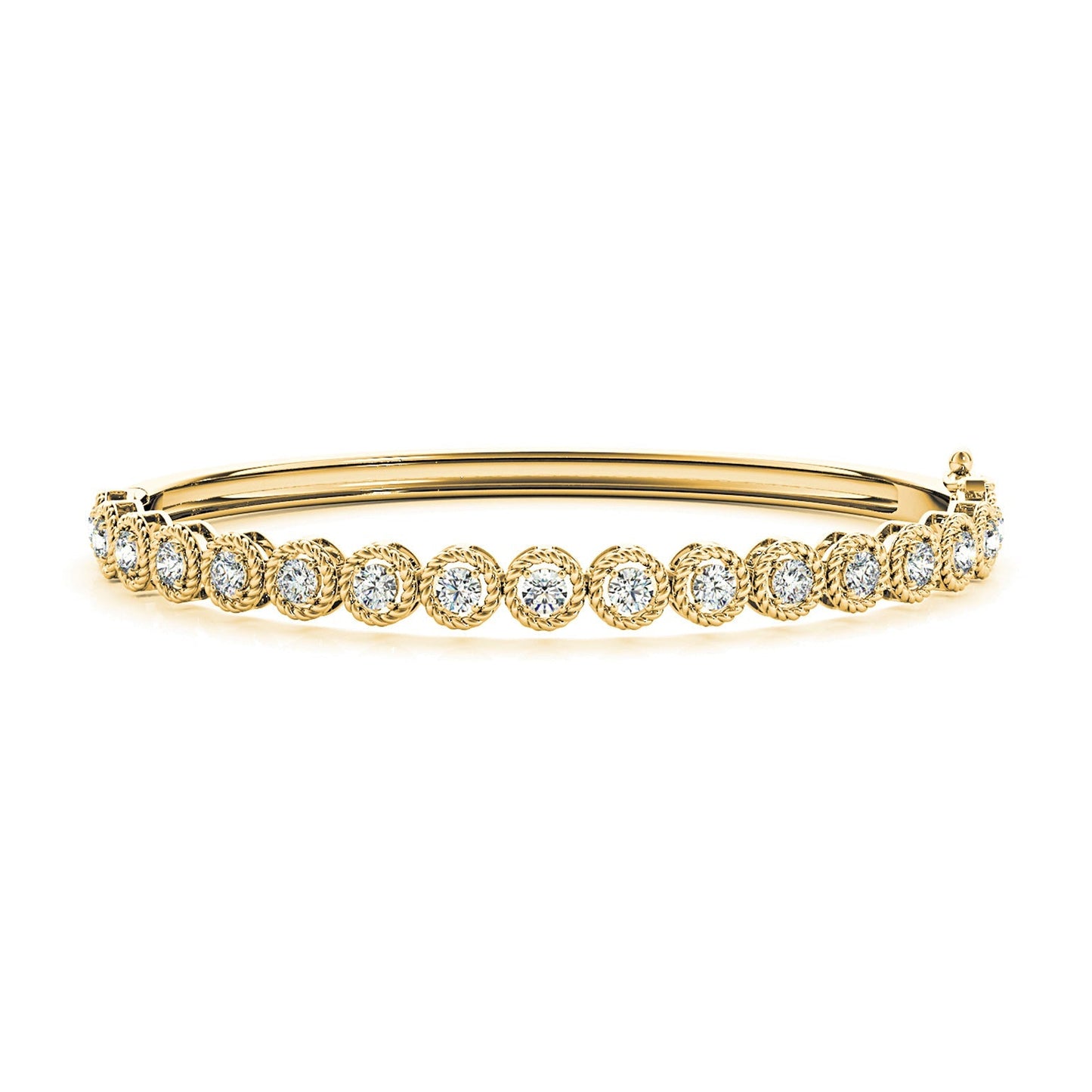 halo 1.75 ctw diamond bangle bracelet for women
