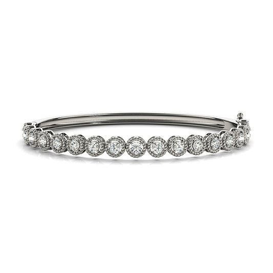 Halo 1.75 ctw Diamond Bangle Bracelet for Women