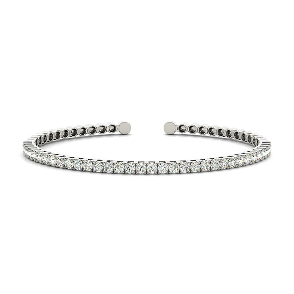 2.0 ctw Round Open Diamond Bangle Bracelet for Women