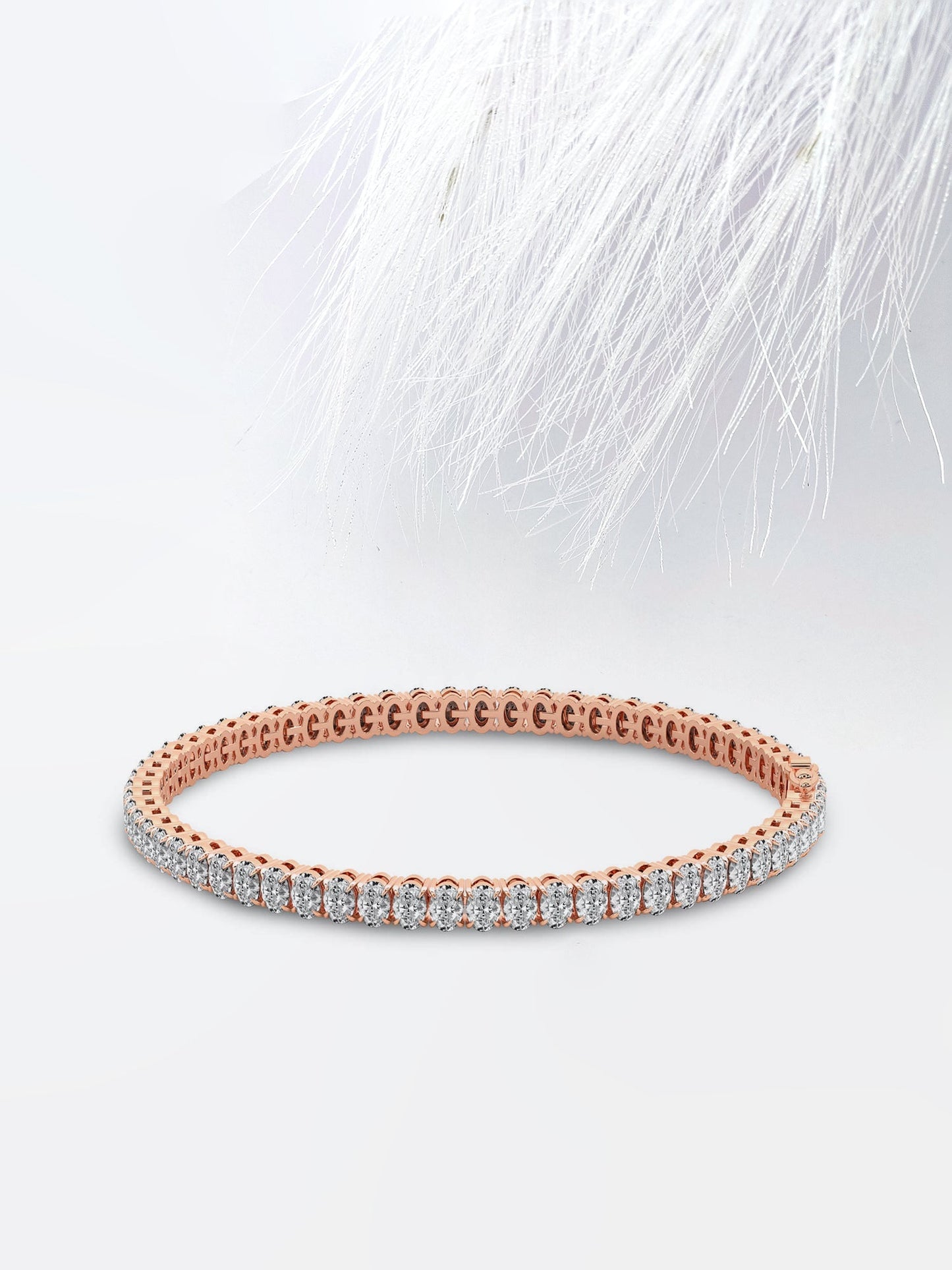 14k yellow gold oval moissanite diamond tennis bracelet for women