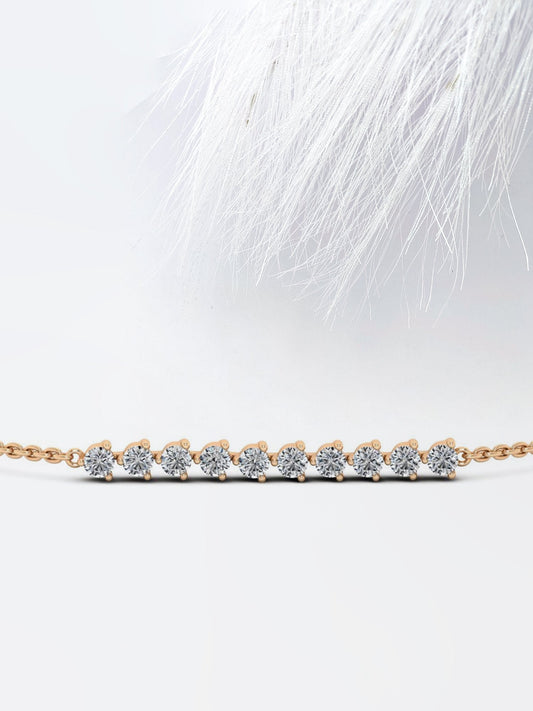 Round Cut Moissanite Diamond Several Bracelet for Women