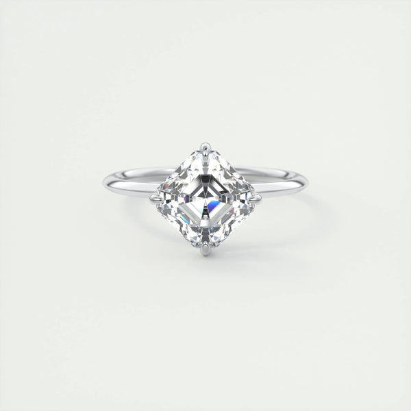 2 CT Asscher Solitaire CVD F/VS1 Diamond Engagement Ring