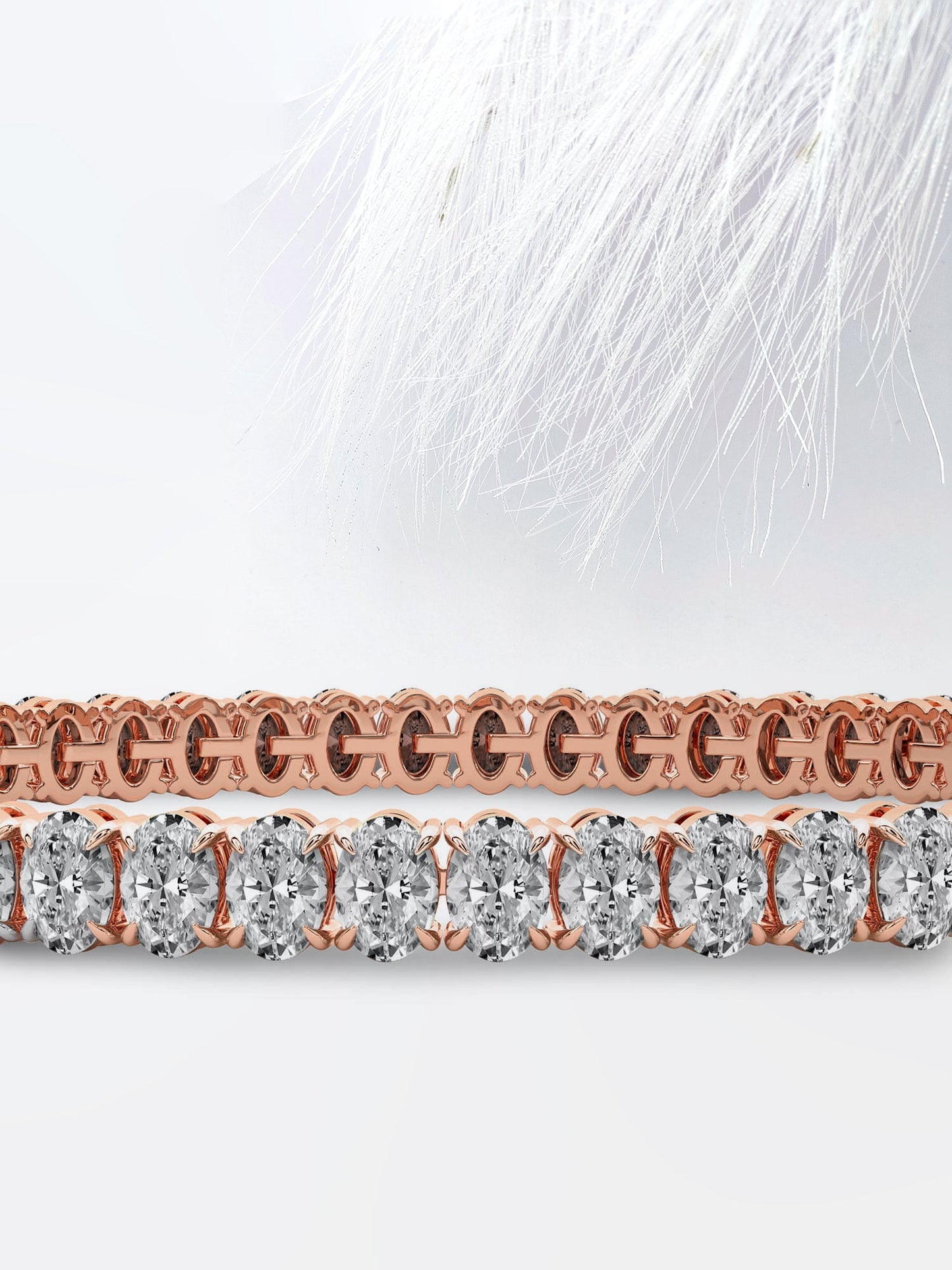 14k yellow gold oval moissanite diamond tennis bracelet for women