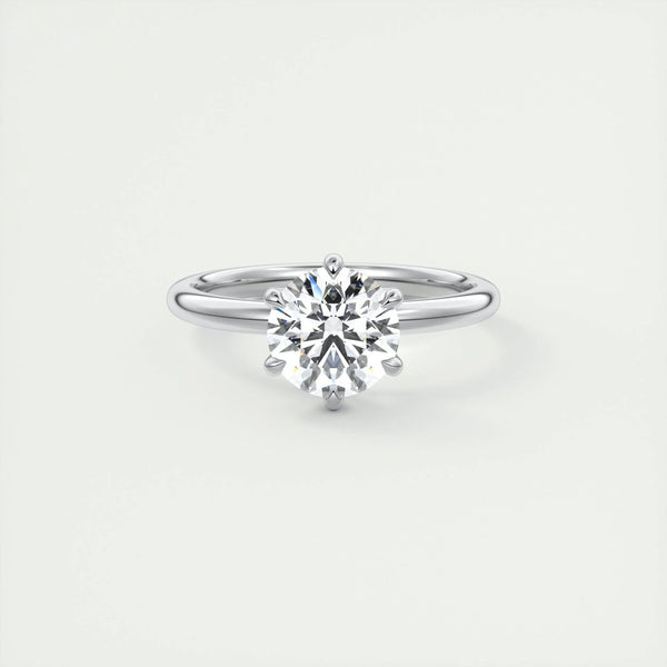 1.5 CT Round Solitaire CVD F/VS1 Diamond Engagement Ring
