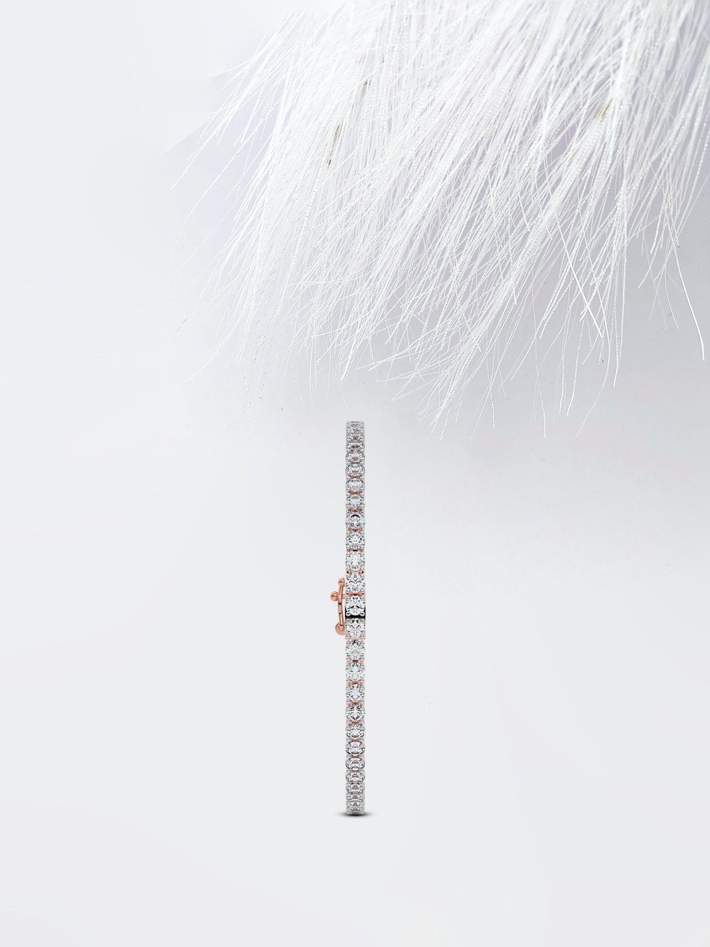 14k gold round cut moissanite diamond tennis bracelet