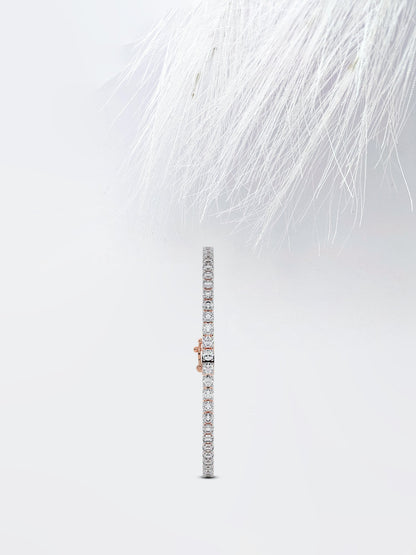 14k Gold Round Cut Moissanite Diamond Tennis Bracelet