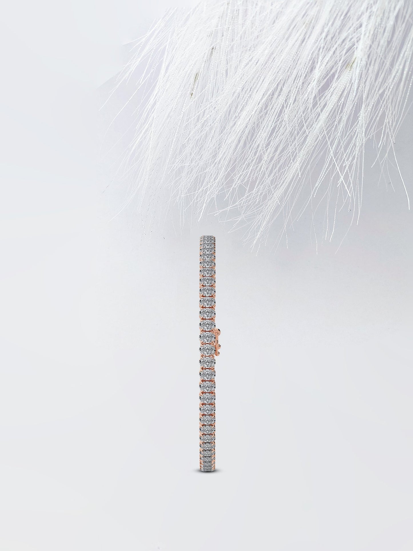 14k yellow gold oval moissanite diamond tennis bracelet for women