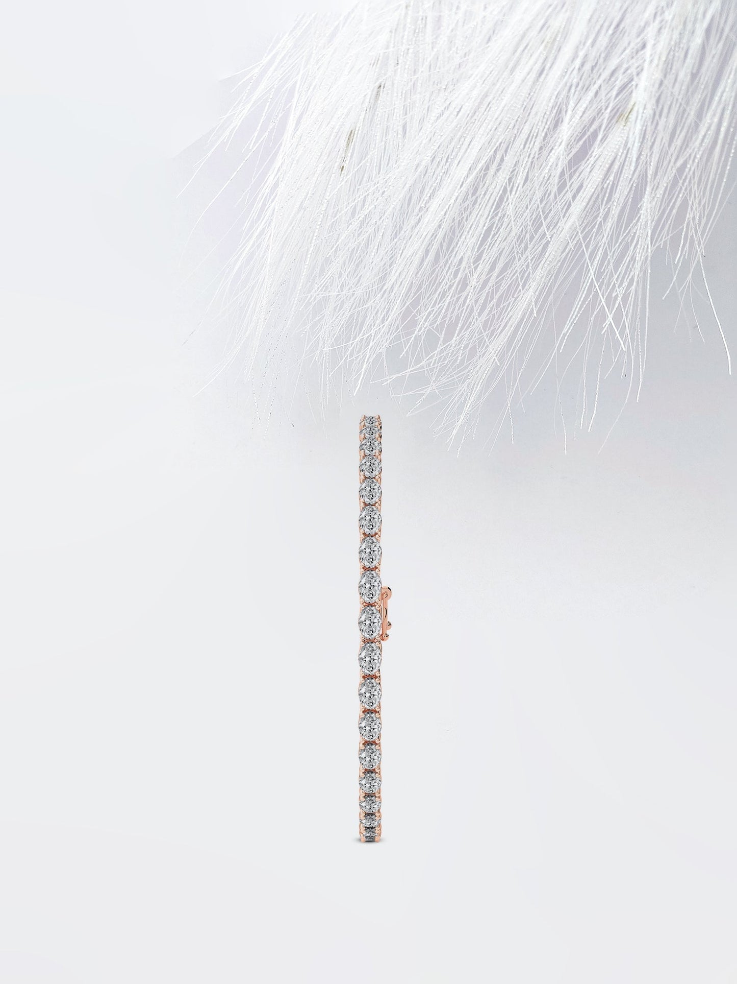 18k gold oval cut moissanite diamond tennis bracelet for women