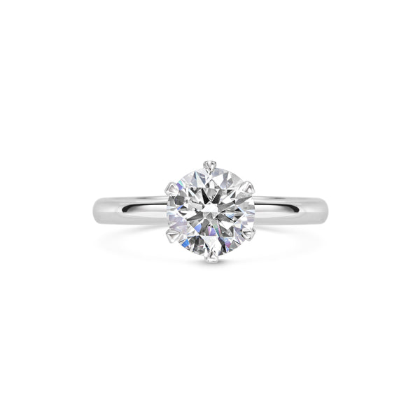 1.5 CT Round Solitaire CVD F/VS1 Diamond Engagement Ring