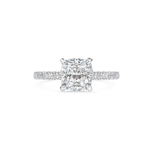 2 CT Cushion Solitaire CVD F/VS1 Diamond Engagement Ring