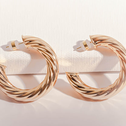 Curly Hoops for women