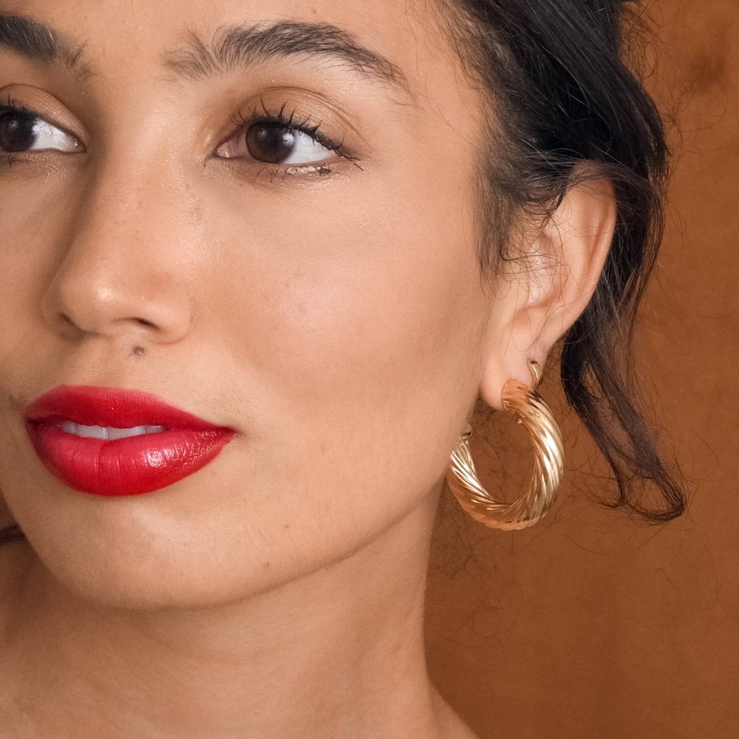 curly hoops for women