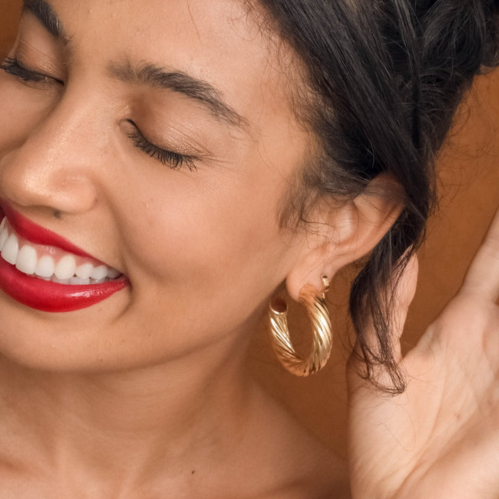 curly hoops for women