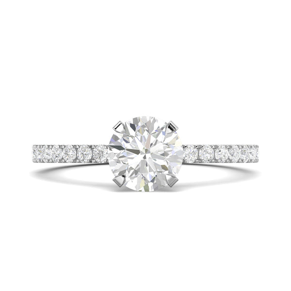 1.03 CT Round Solitaire CVD F/VS1 Diamond Engagement Ring