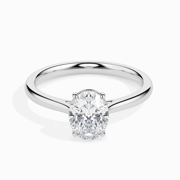 1CT Oval Solitaire CVD F/VS Diamond Engagement Ring