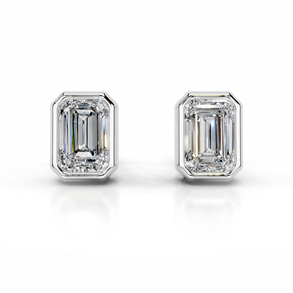 Janice Lab Grown Diamond Earrings - 14K White Gold
