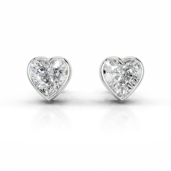 Janice Lab Grown Diamond Earrings - 14K White Gold