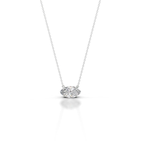 Clmence Lab Grown Diamond Pendant - 14K White Gold