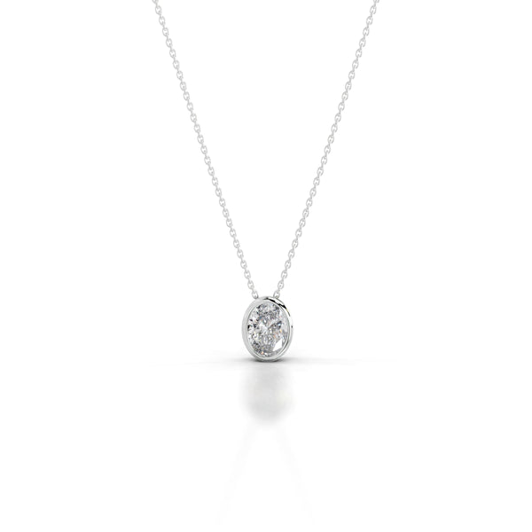 Gianna Lab Grown Diamond Pendant - 14K White Gold