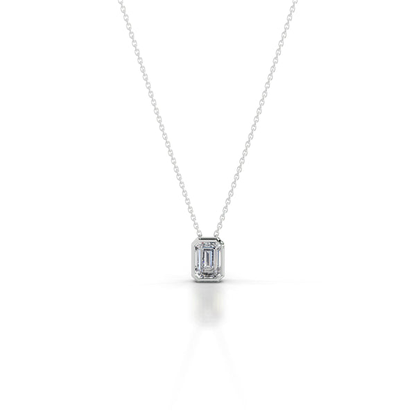 Gianna Lab Grown Diamond Pendant - 14K White Gold