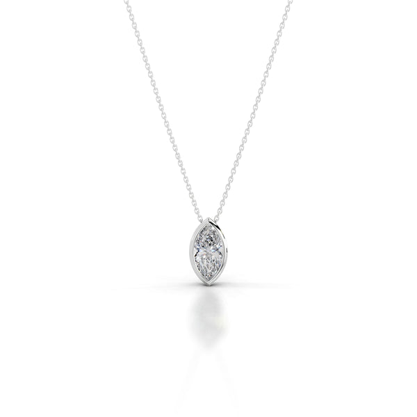 Gianna Lab Grown Diamond Pendant - 14K White Gold