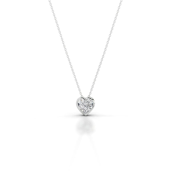 Gianna Lab Grown Diamond Pendant - 14K White Gold