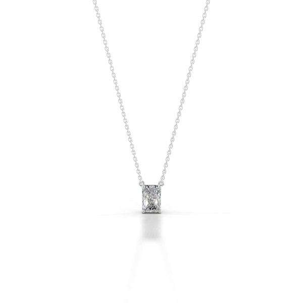 Mary Lab Grown Diamond Pendant - 14K White Gold