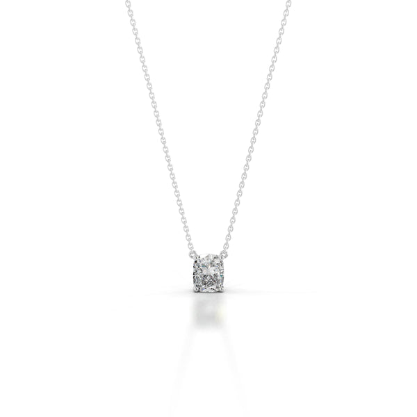 Mary Lab Grown Diamond Pendant - 14K White Gold